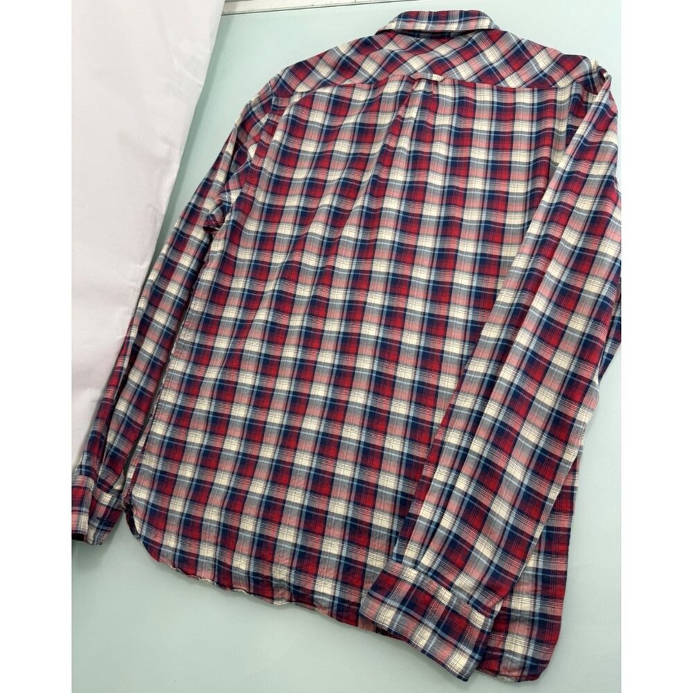 Scotch And Soda Men Shirt Lightweight Button Up Long Sleeve Plaid Large L - Picture 3 of 7